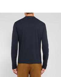 Prada Slim Fit Stretch Cotton Jersey T Shirt