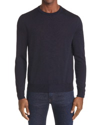 Canali Solid Wool Crewneck Sweater