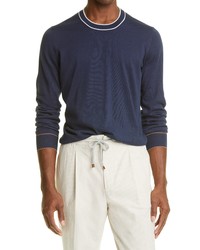 Brunello Cucinelli Stripe Cotton Sweater