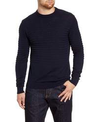 Bugatchi Stripe Knit Crewneck Sweater