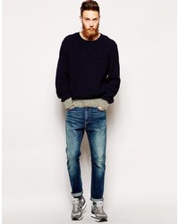 Universal Works Sweater With Contrast Rib