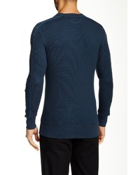 Helmut Lang Taped Crew Neck Luxe Waffle Sweater