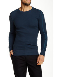 Helmut Lang Taped Crew Neck Luxe Waffle Sweater