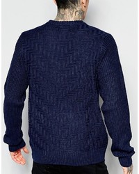 Bellfield Textured Knit Crew Neck Sweater