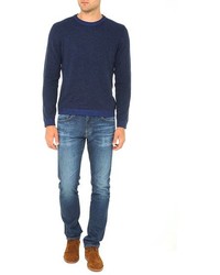 AG Jeans The Crew Neck Plaited Sweater Navy