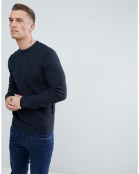 New Look Waffle Knit Jumper In Navy
