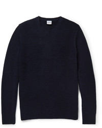 Aspesi Waffle Knit Wool And Cashmere Blend Sweater