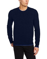 Williams Cashmere Crew Neck Sweater With Contrast Tipping
