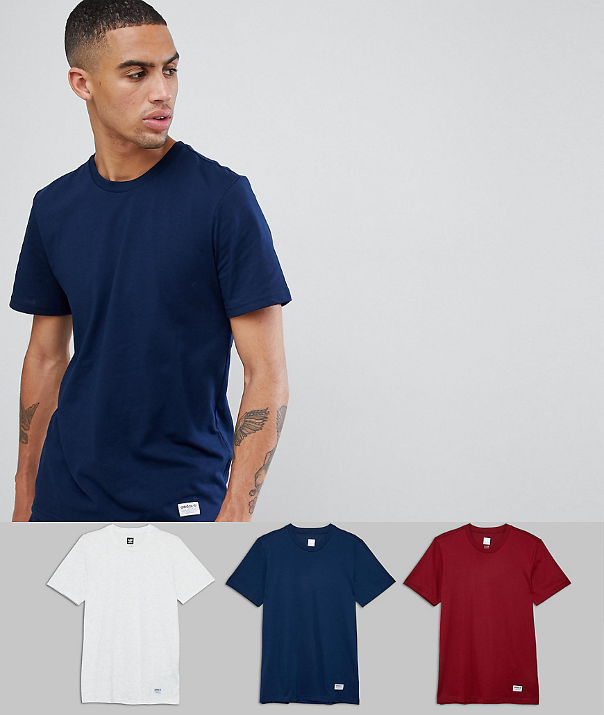Adidas Skateboarding 3 Pack T Shirts In 