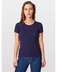 American Apparel Baby Rib Basic Short Sleeve T Shirt