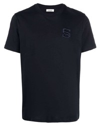 Sandro Baseball Logo Embroidered T Shirt