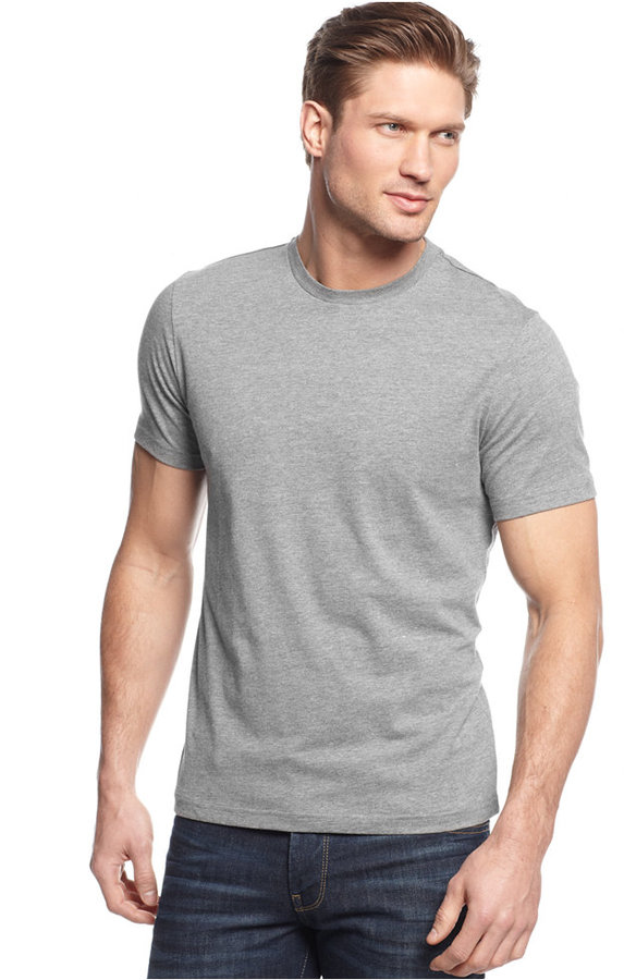 Alfani Big And Tall Solid Stretch Crew Neck T Shirt, $24 | Macy's ...