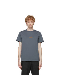 Maison Margiela Blue Distorted Logo T Shirt