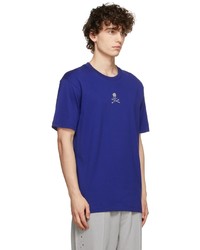 Mastermind Japan Blue Glass Beaded T Shirt