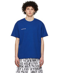 Helmut Lang Blue Trapunto T Shirt