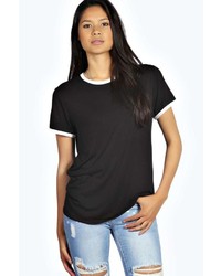 Boohoo Casey Contrast Binding Jersey Tee