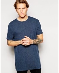 Asos Brand Longline T Shirt In Knitted Wool Effect