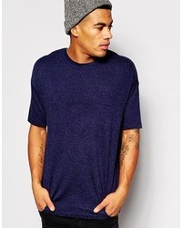 Asos Brand T Shirt In Knitted Wool Effect With Oversized Boxy Fit