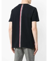 Thom Browne Center Back Stripe Relaxed Fit Short Sleeve Pique Polo Tee