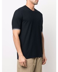 Zanone Contrast Cuff Cotton T Shirt