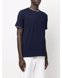 Fedeli Contrast Trim Crewneck T Shirt