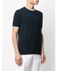 Eleventy Contrast Trim Short Sleeve T Shirt