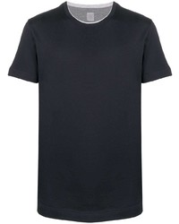 Eleventy Contrasting Trim Short Sleeve T Shirt