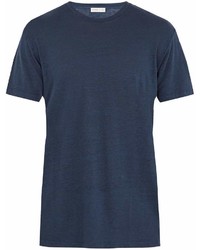 Etro Crew Neck Linen Jersey T Shirt