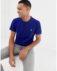 Polo Ralph Lauren Custom Slim Fit T Shirt Player Logo In Dark Blue