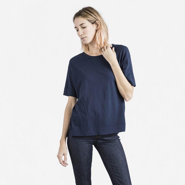 Everlane The Cotton Drop Shoulder Tee | Where to buy & how to wear