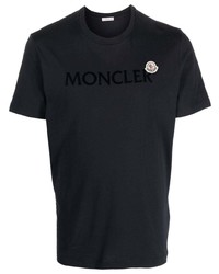Moncler Flocked Logo Cotton T Shirt