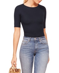 Reformation Janine Ribbed Top