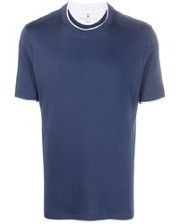 Brunello Cucinelli Layered Effect Round Neck T Shirt