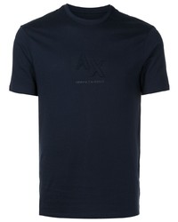 Armani Exchange Logo Debossed Cotton T Shirt