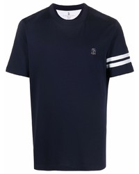 Brunello Cucinelli Logo Embroidered Short Sleeve T Shirt