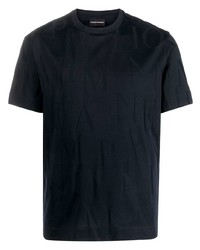 Emporio Armani Logo Jacquard Cotton T Shirt