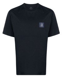 Armani Exchange Logo Patch Short Sleeve Cotton T Shirt