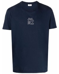 Etro Logo Print Cotton T Shirt