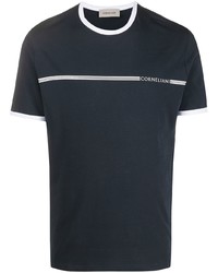 Corneliani Logo Stripe T Shirt