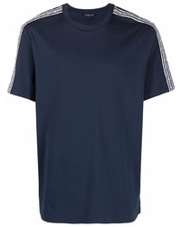 Michael Kors Michl Kors Striped Logo Print T Shirt