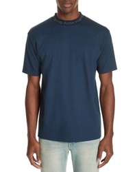 Acne Studios Navid Logo Collar T Shirt