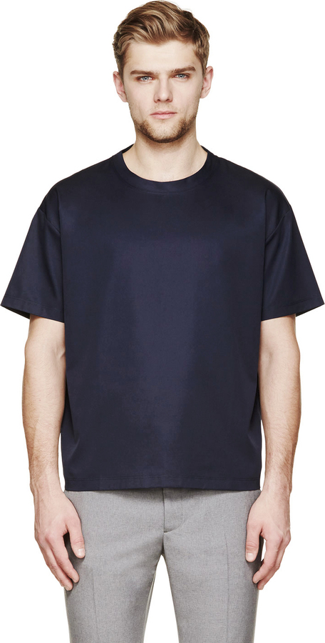 navy blue crew neck t shirt