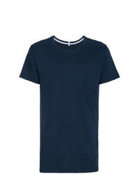 Lot78 Navy Cotton Blend Short Sleeve T Shirt