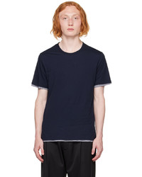 Vince Navy Double Layer T Shirt