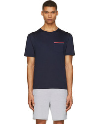 Thom Browne Navy Extra Fine Cotton Pique Pocket T Shirt
