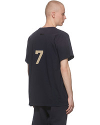 Fear Of God Navy Flocked 7 T Shirt