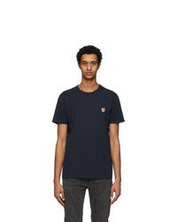 MAISON KITSUNÉ Navy Fox Head T Shirt