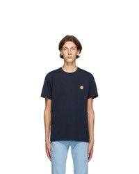 MAISON KITSUNÉ Navy Fox Head T Shirt