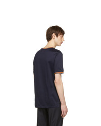 Paul Smith Navy Multi Stripe T Shirt