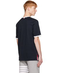Thom Browne Navy Ringer T Shirt